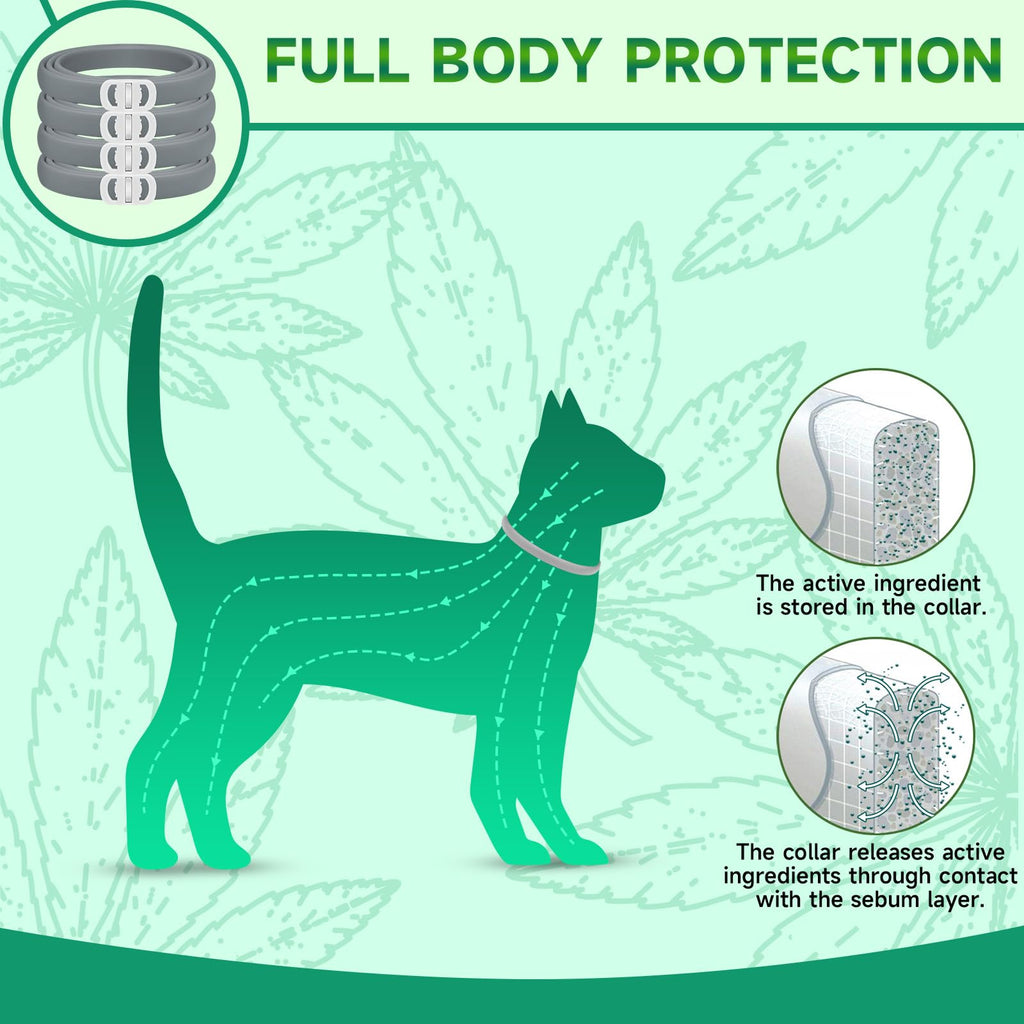 Grey 4-Pack Cat Flea and Tick Collar W662107