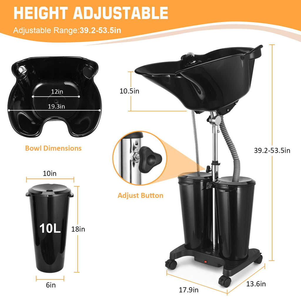 Portable Shampoo Bowl with Electric Pump C26009