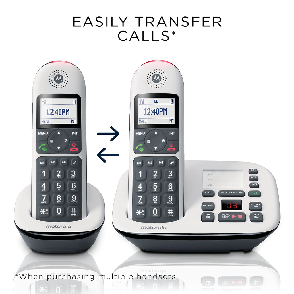 Digital Cordless Telephone with Answering Machine 4 Handsets DECT 6.0 L406