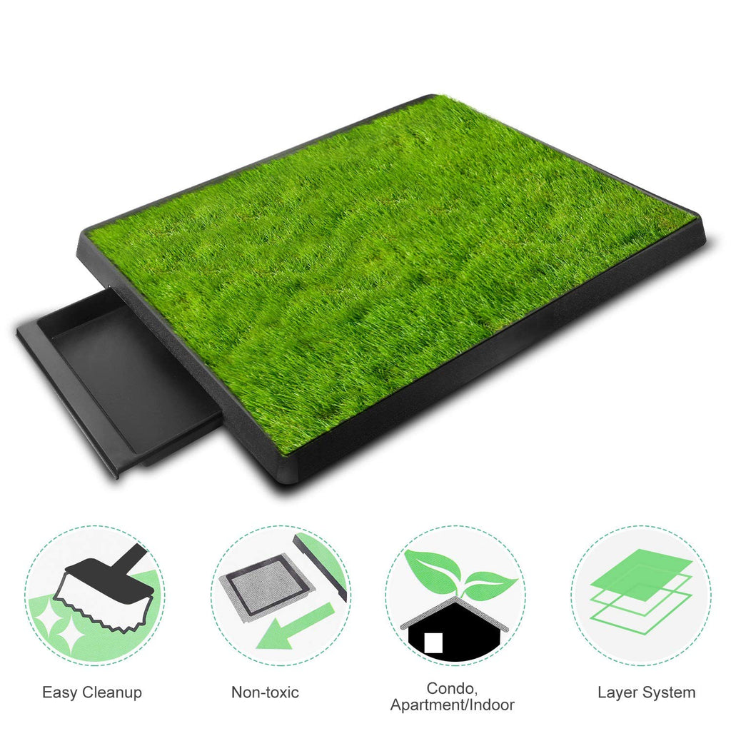 Indoor Dog Toilet with Artificial Grass 25" x 20" Q708