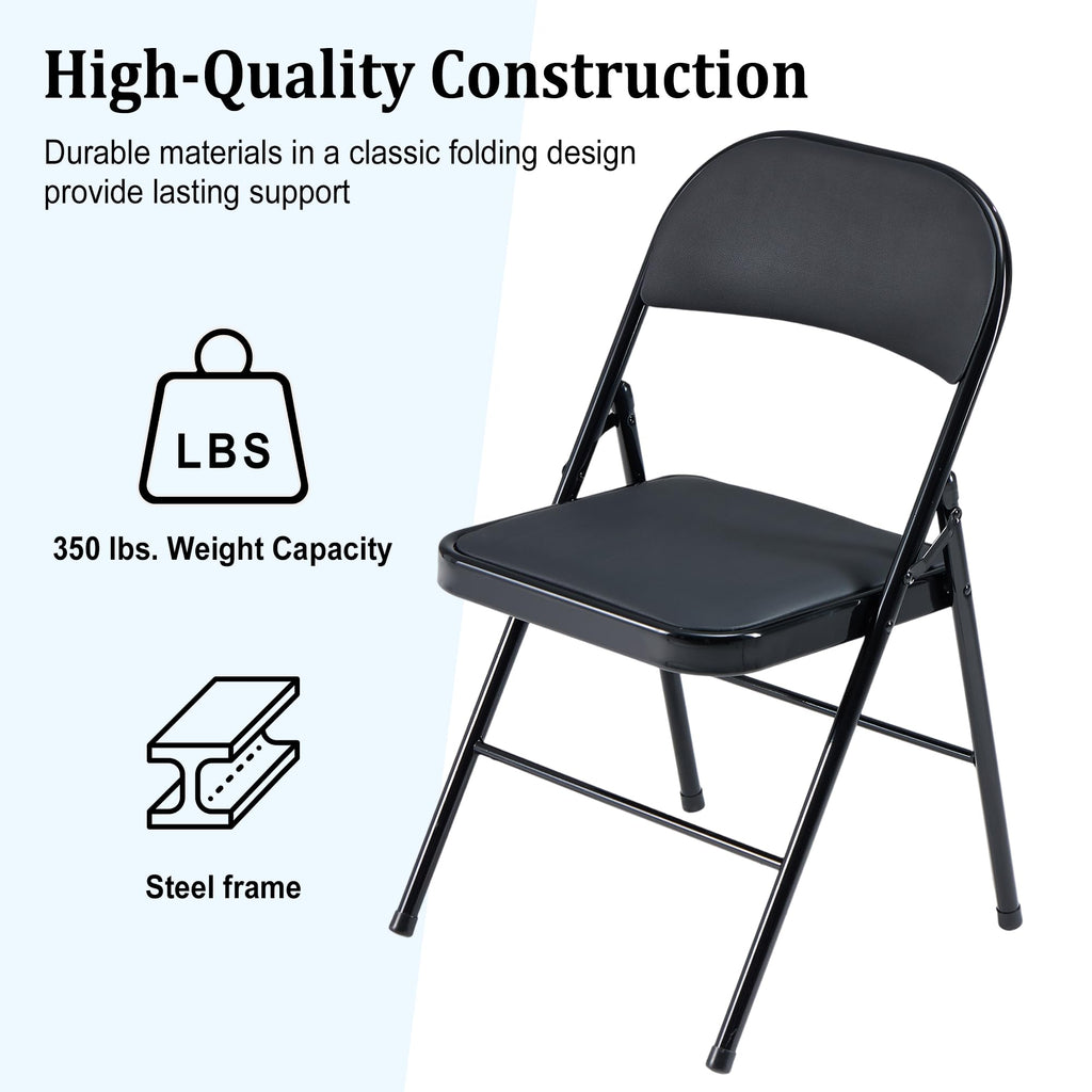 10 Pack Folding Chairs with Cushion D398146