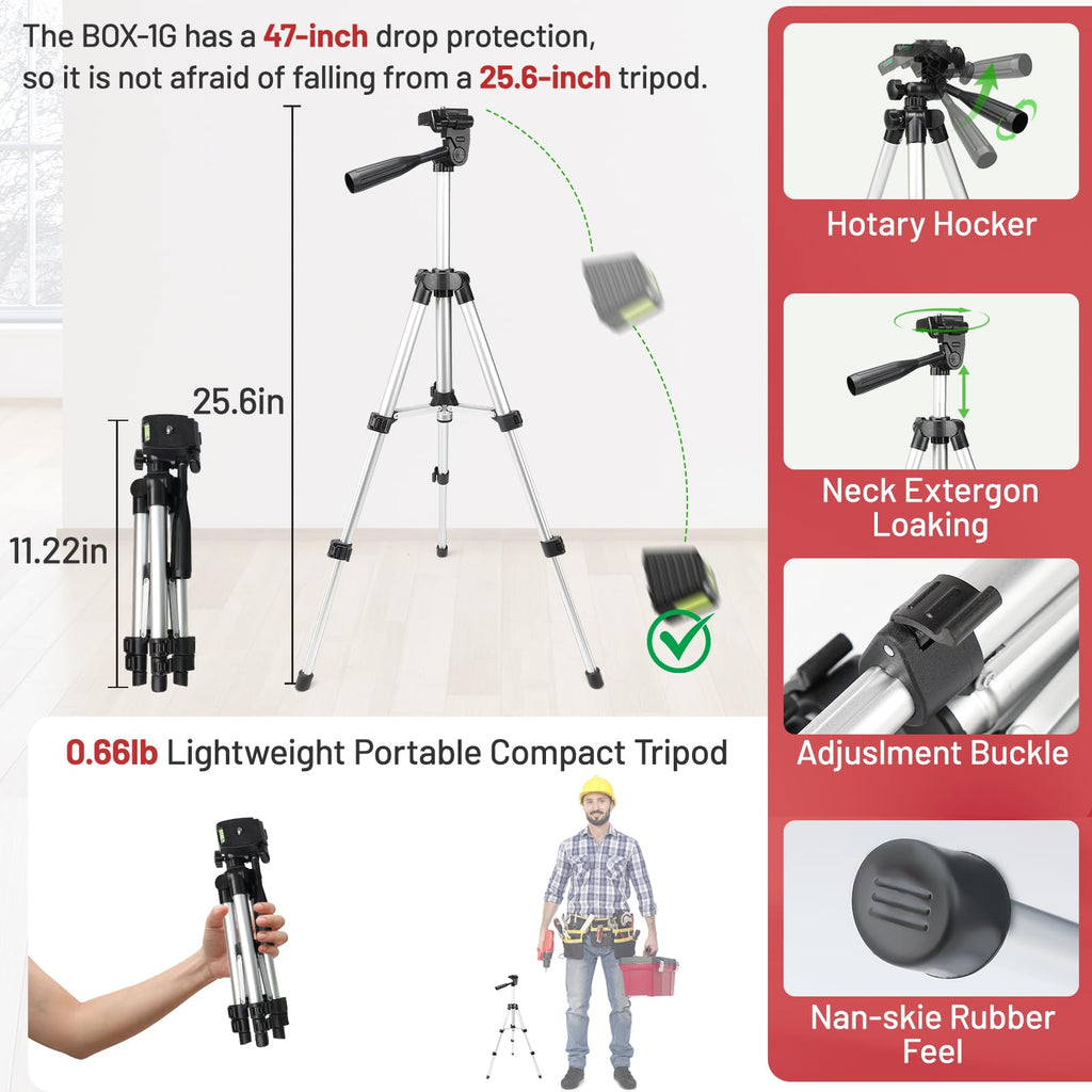 150Ft Red Self Leveling Laser Level with Tripod D3511