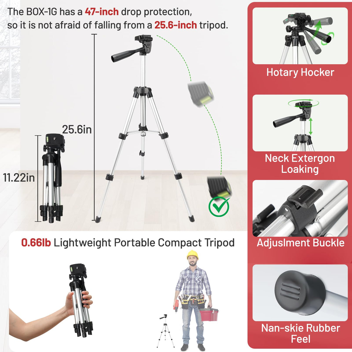 150Ft Red Self Leveling Laser Level with Tripod D3511
