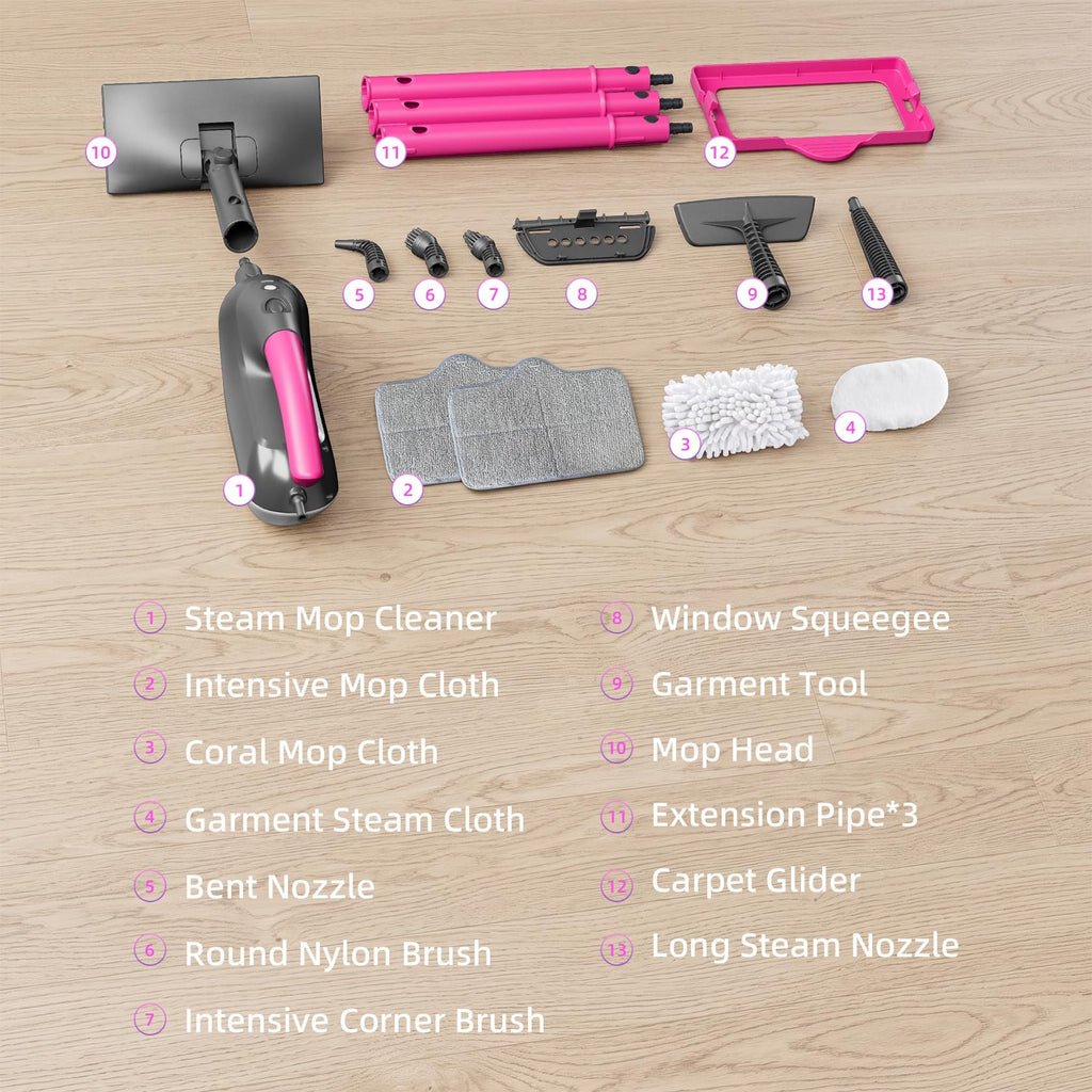 9-in-1 Detachable Handheld Steam Mop L9928
