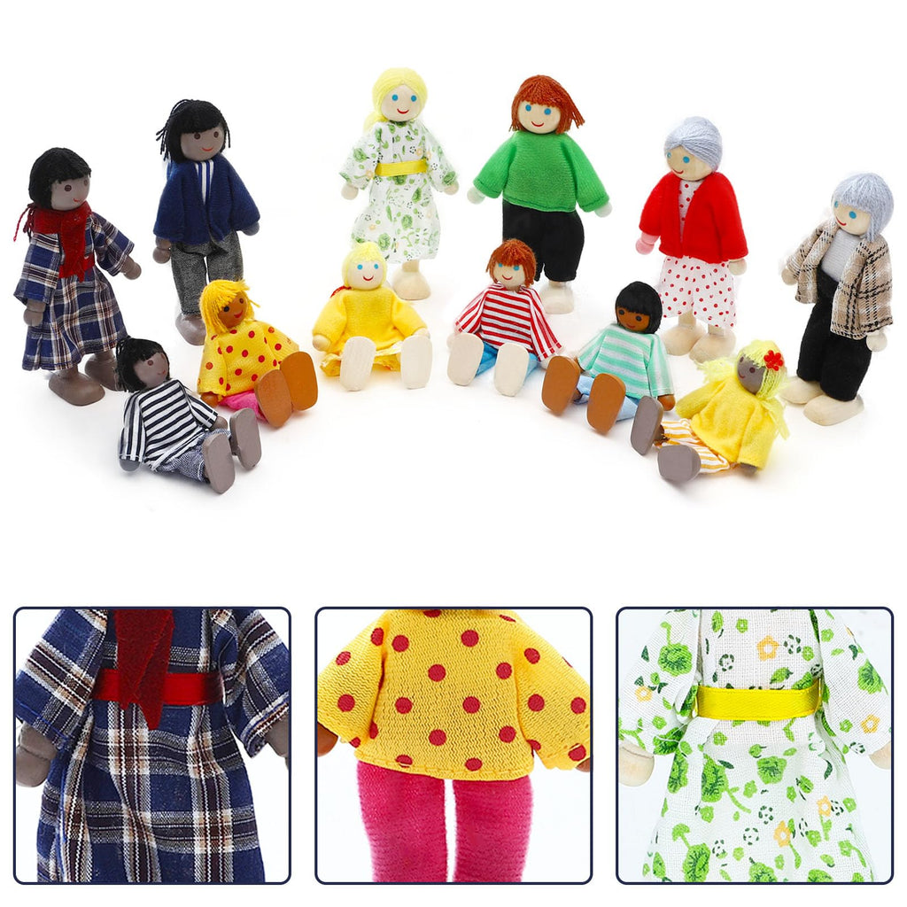 Wooden Dollhouse Family Set 23 Pieces R8629
