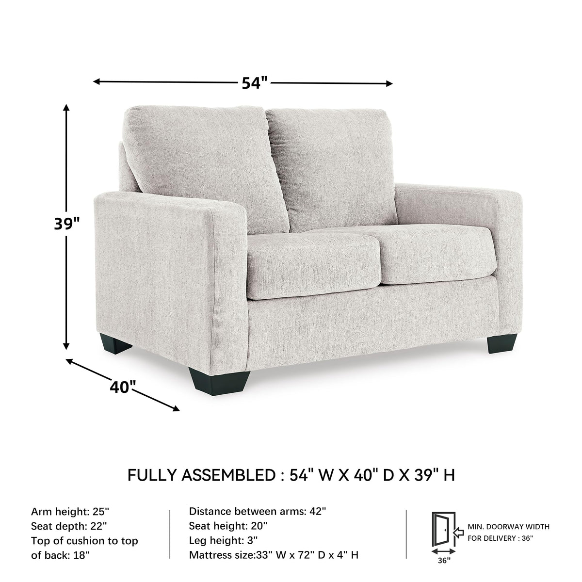 Twin Pull Out Sofa Bed M4893