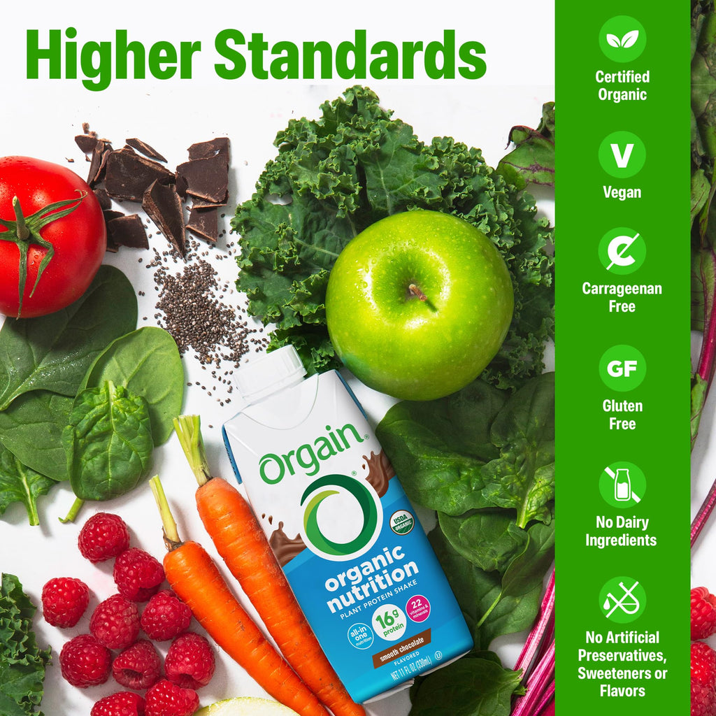 Organic Vegan 16g Protein Shake, Chocolate, 11 oz, 12pk X83353