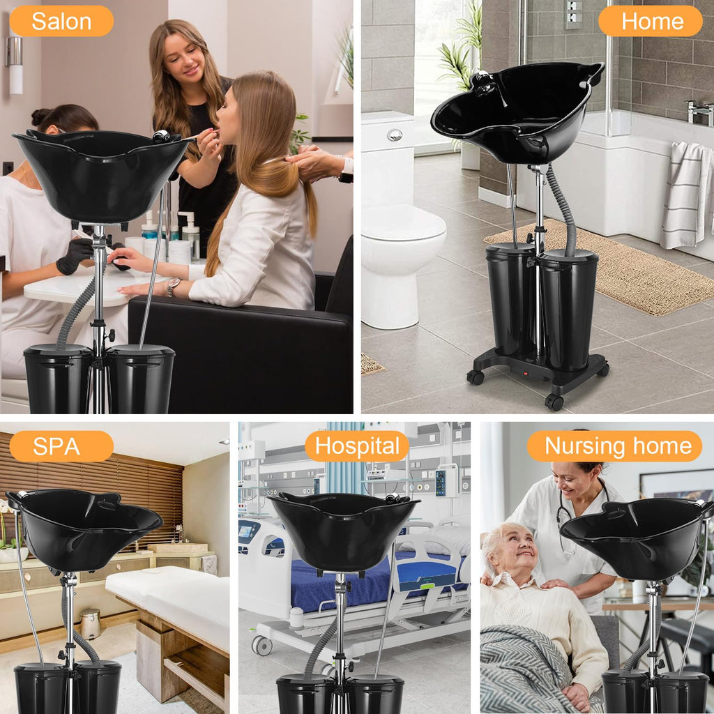 Portable Shampoo Bowl with Electric Pump C26009