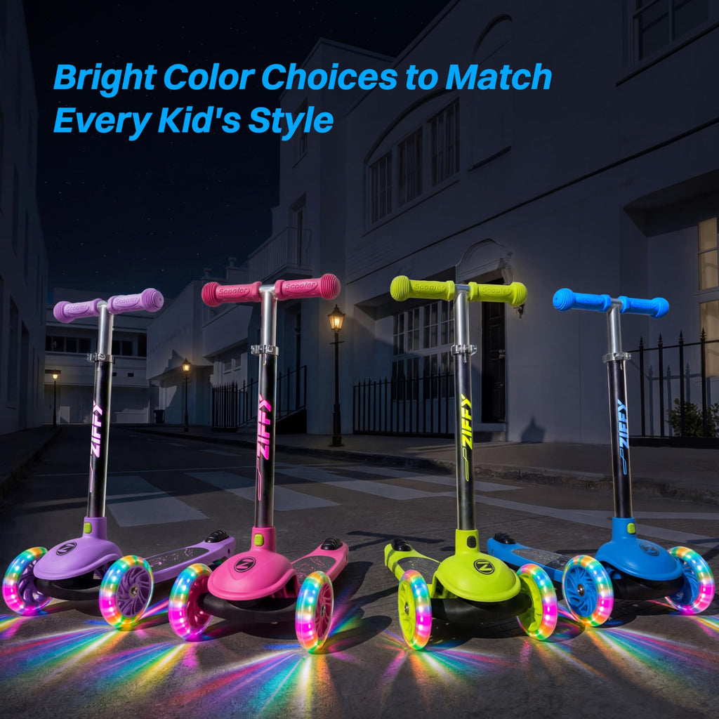 Multicolor 3 Wheel Scooter with LED Light-Up Wheels I406