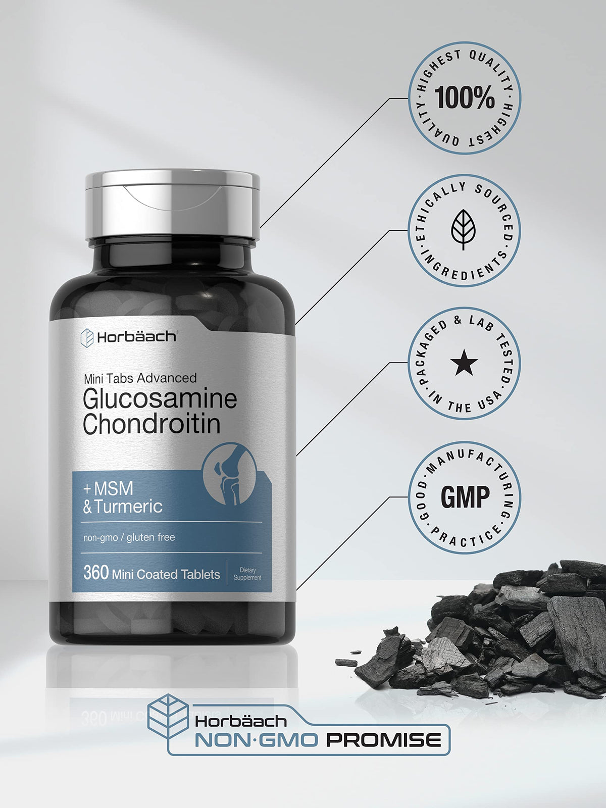 Glucosamine Chondroitin MSM Turmeric 360 Tablets U312