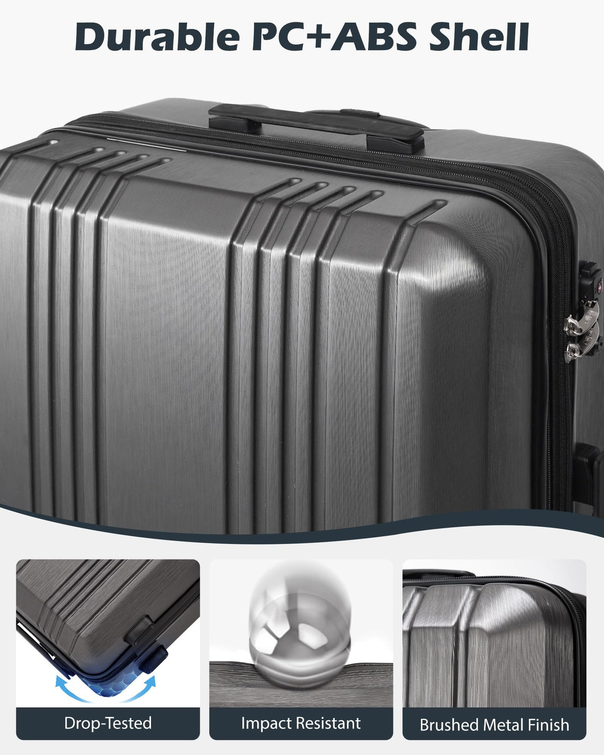 PC+ABS Hardshell Luggage with TSA Lock and Spinner Wheels D411808