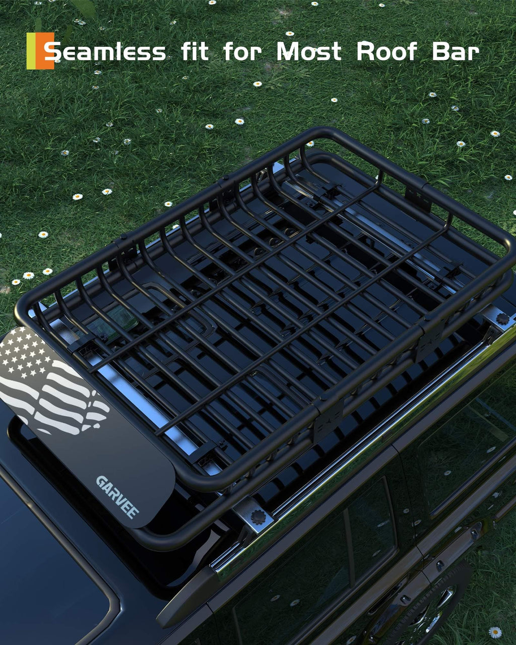 46" x 36" 200 Lbs Capacity Roof Rack Cargo Carrier Basket H571