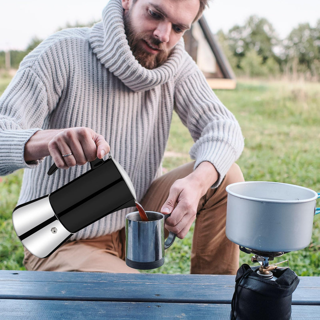 12 Cup Thickened 304 Stainless Steel Moka Pot W255