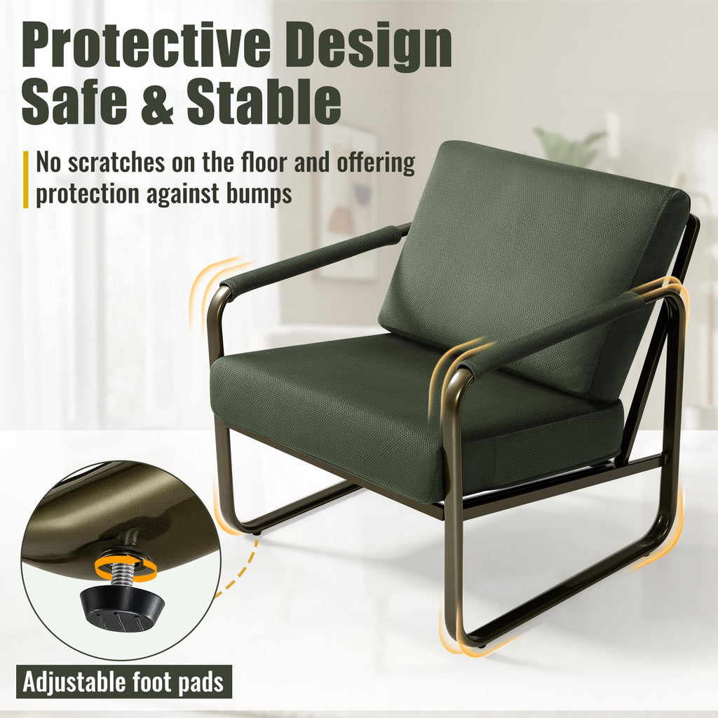 Set of 2 Green Fabric Accent Chair N150579