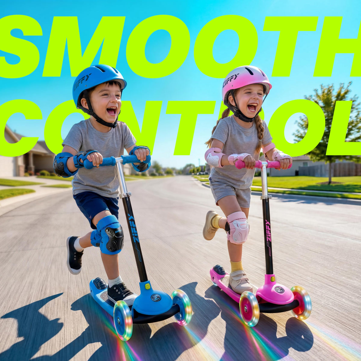 Multicolor 3 Wheel Scooter with LED Light-Up Wheels I406