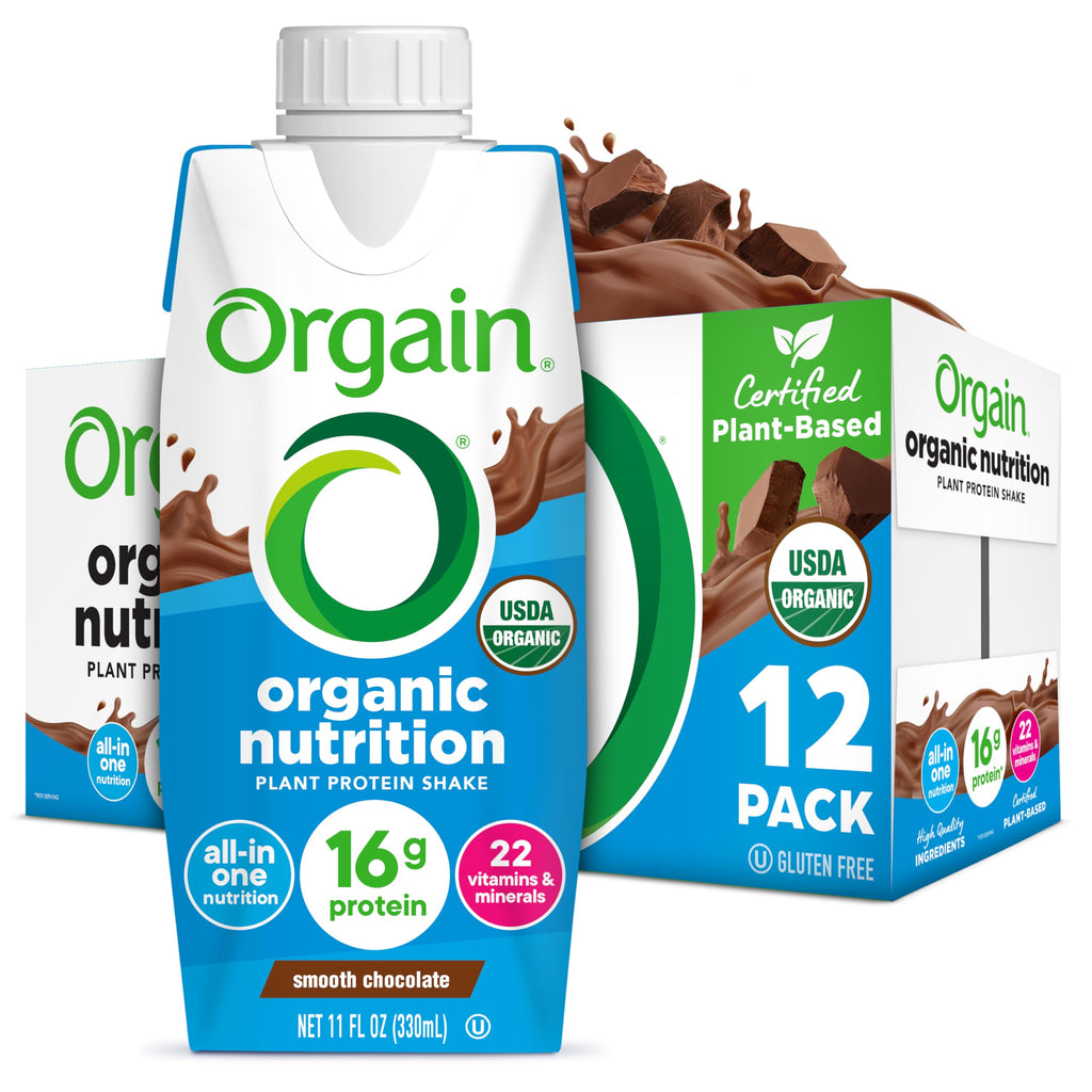 Organic Vegan 16g Protein Shake, Chocolate, 11 oz, 12pk X83353