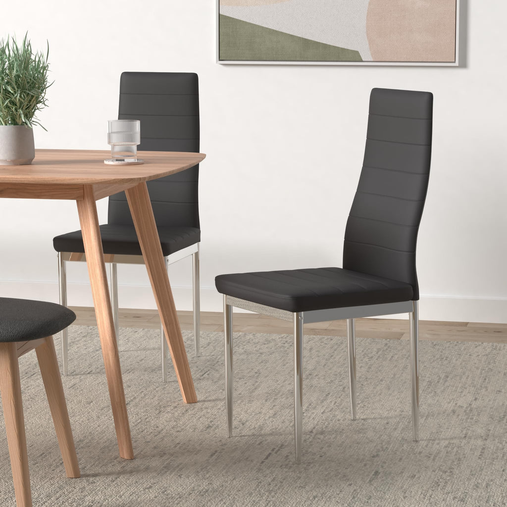Set of 2 Black Modern Chairs Q680546