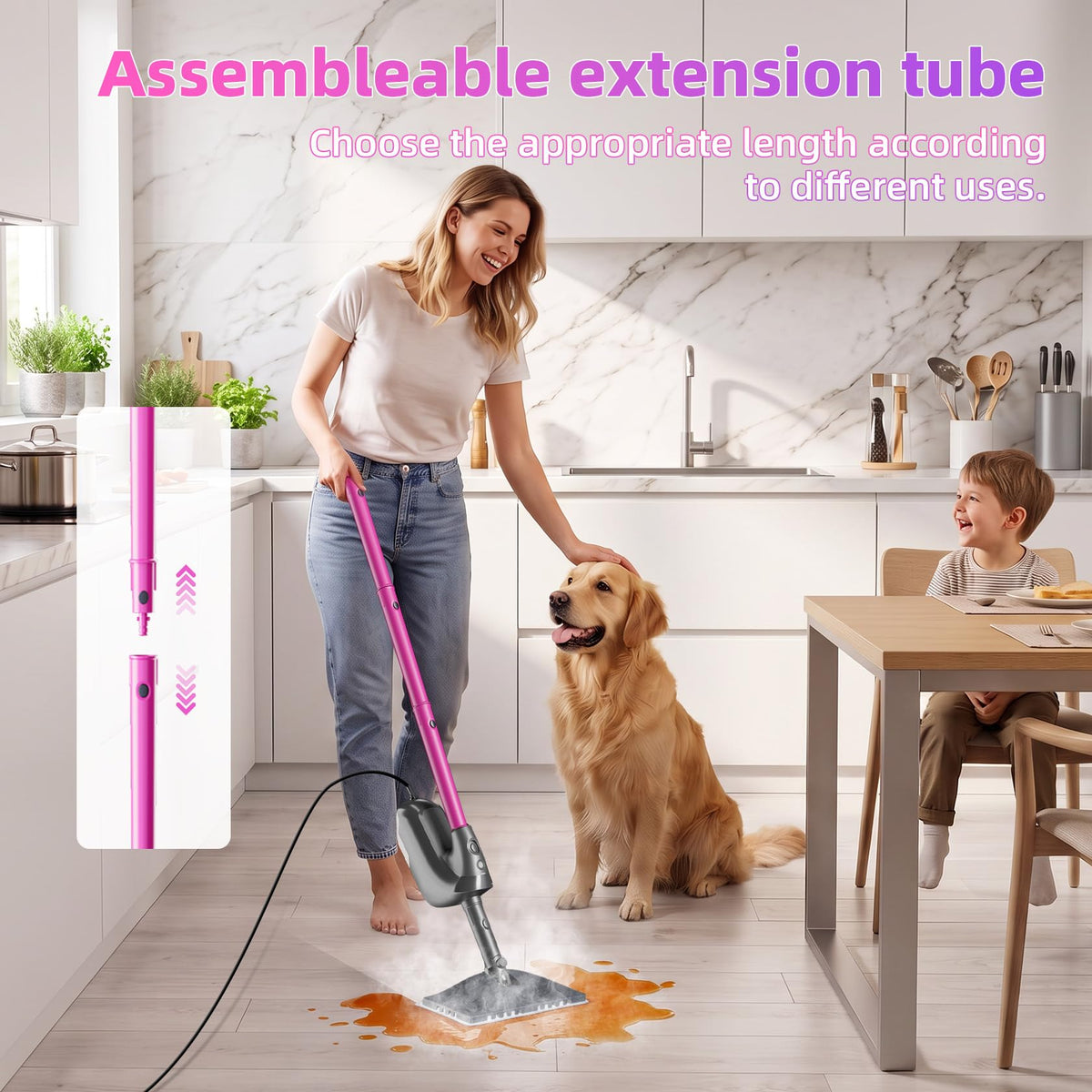 9-in-1 Detachable Handheld Steam Mop L9928