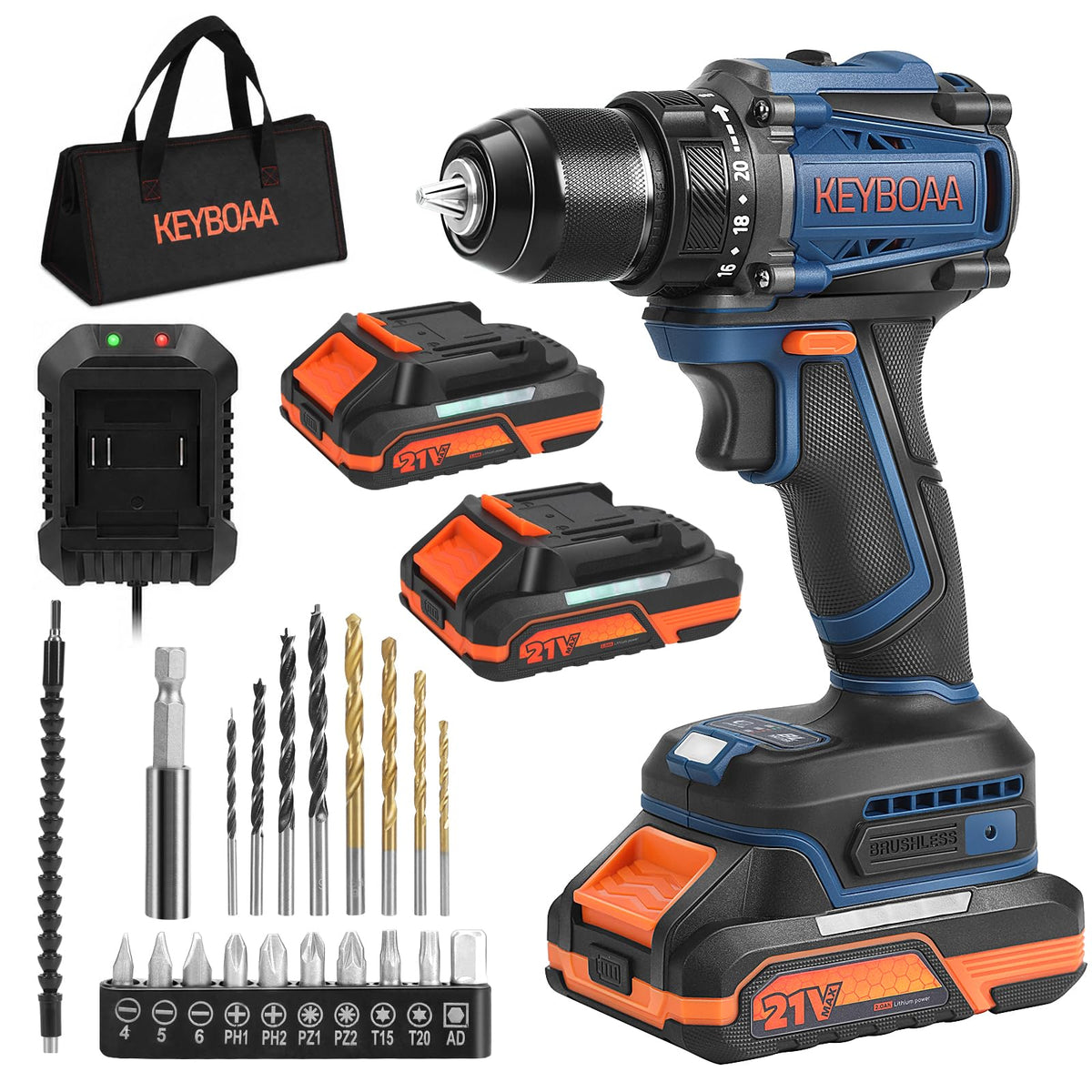 Cordless Drill Set with 2 Batteries R896