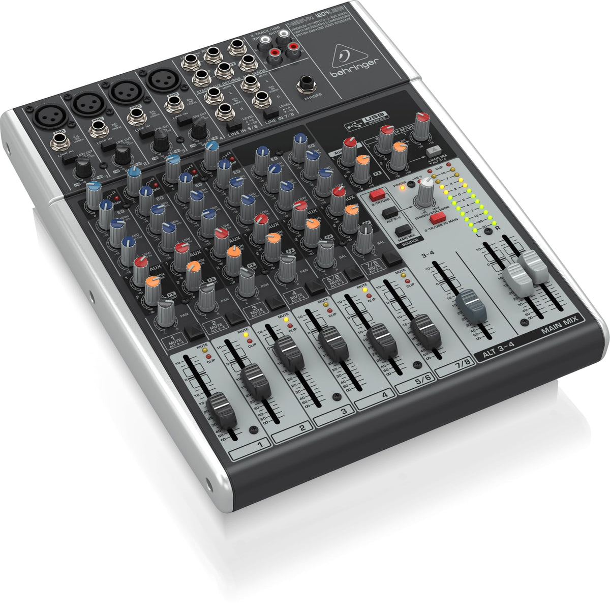12-Input 2/2-Bus Mixer with Mic Preamps and USB Audio Interface V7485