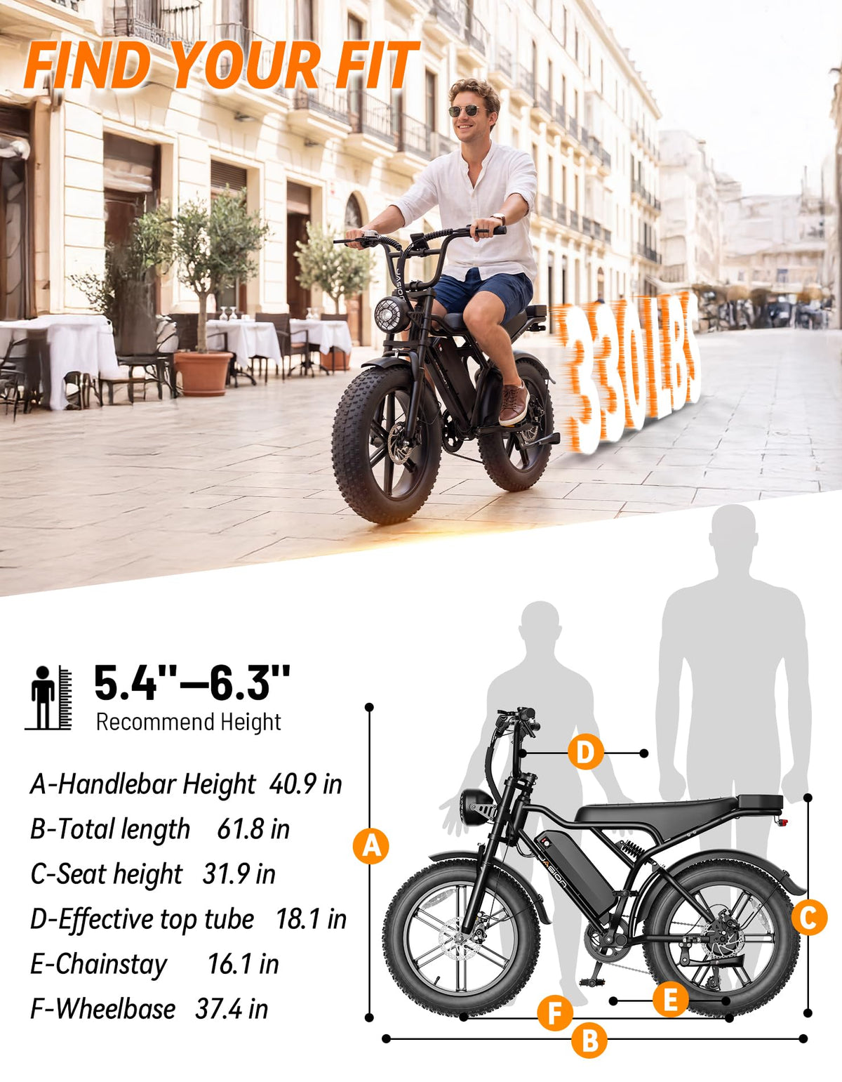 Electric Bike, 2000W Peak, Fat Tire D865342
