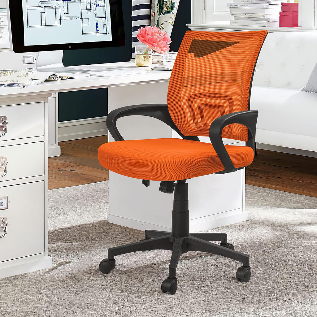 Orange Mesh Ergonomic Office Chair Q84048