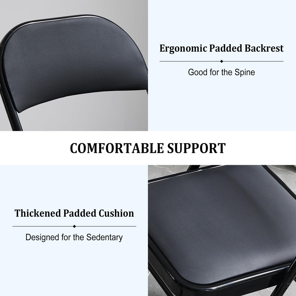 10 Pack Folding Chairs with Cushion D398146