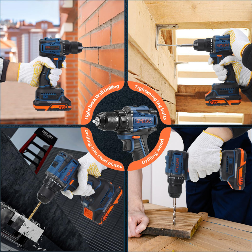 Cordless Drill Set with 2 Batteries R896