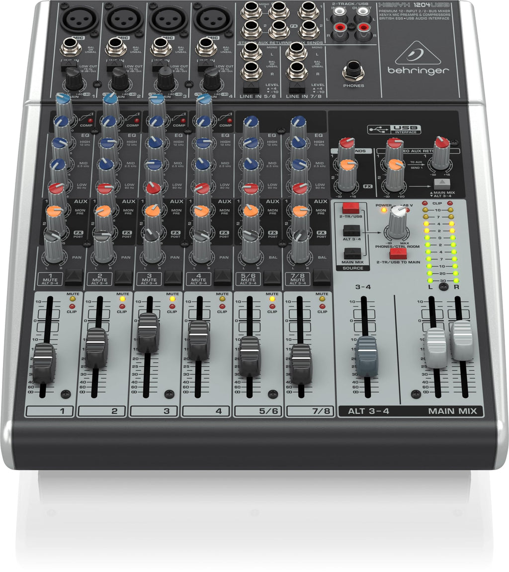 12-Input 2/2-Bus Mixer with Mic Preamps and USB Audio Interface V7485