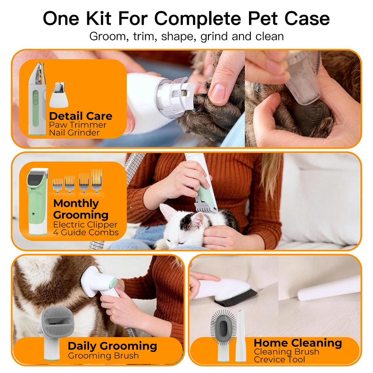 7-in-1 Dog Grooming Vacuum Kit C6764