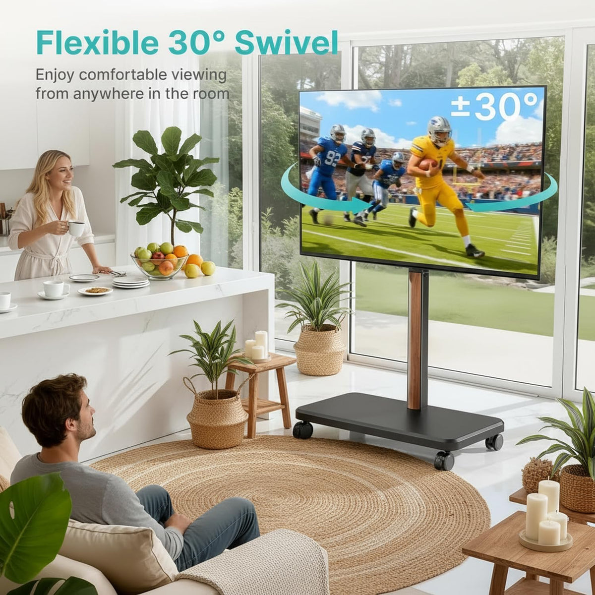 TV Rolling Cart for 32-85 Inch Screen P64085