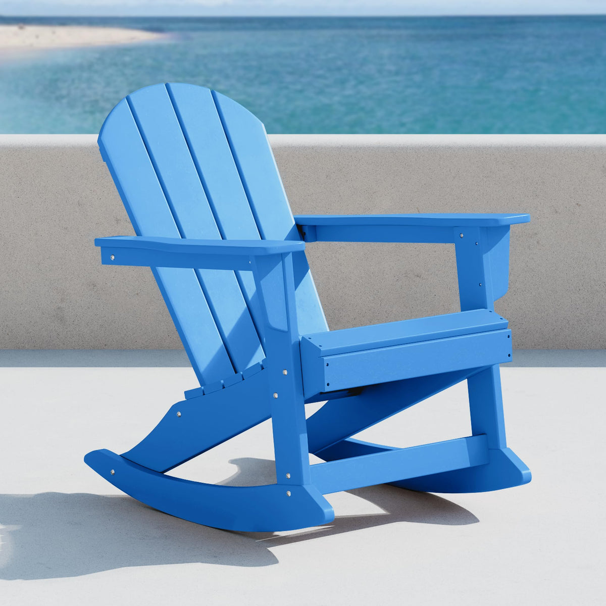 Pacific Blue Poly Adirondack Chair R7031