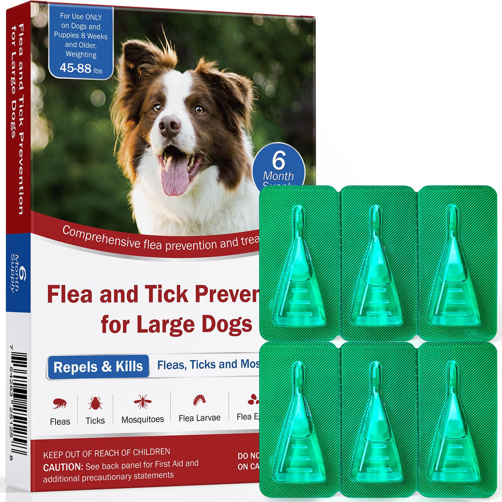 Large Dog Flea and Tick Prevention 6-Month Supply Y711