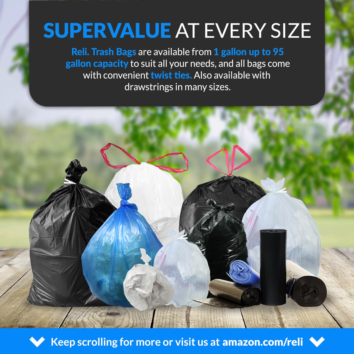 30 to 33 Gallon Heavy Duty Trash Bags O725