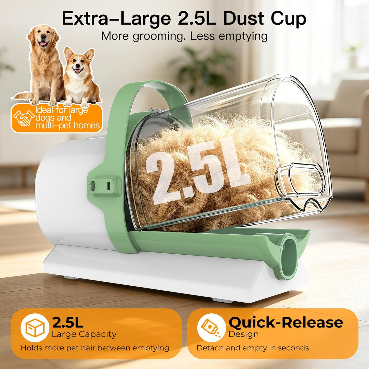 7-in-1 Dog Grooming Vacuum Kit C6764
