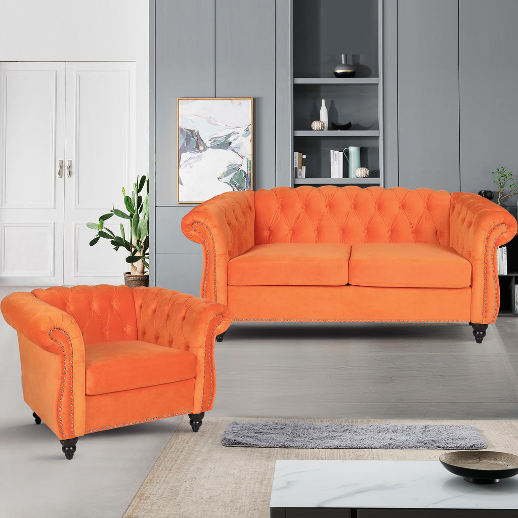 Tufted Velvet 2 Seater Sofa F585498