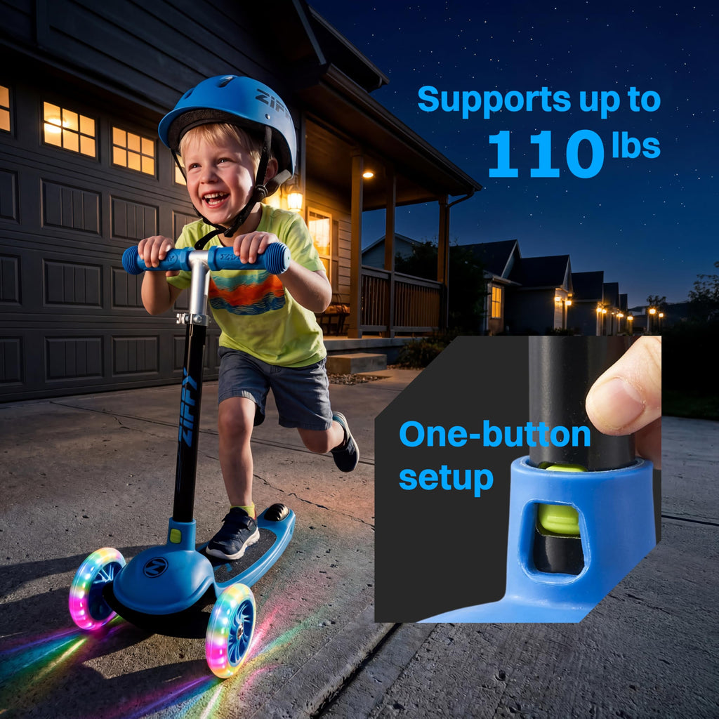 Multicolor 3 Wheel Scooter with LED Light-Up Wheels I406