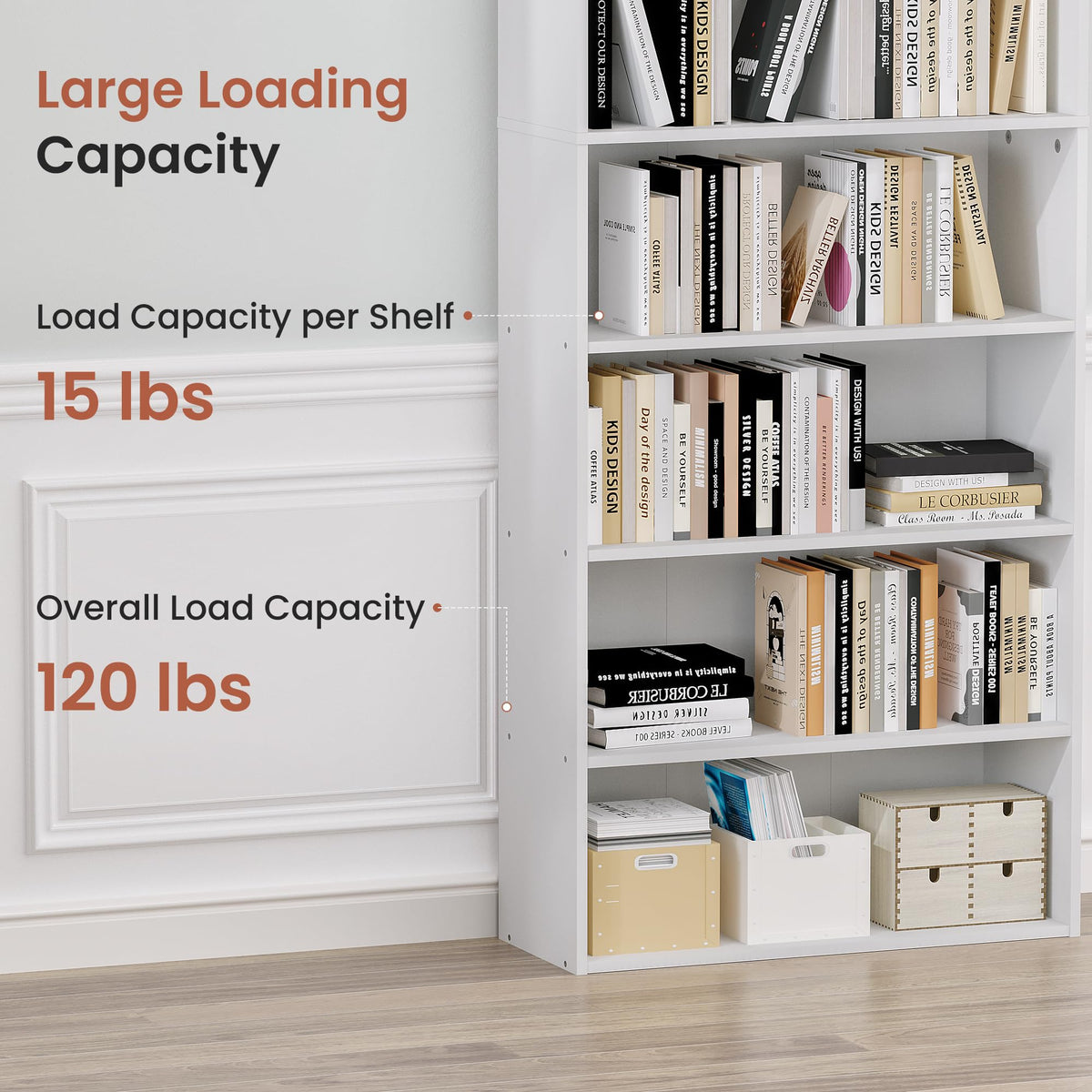 8 Tier White DVD Storage Shelf S511