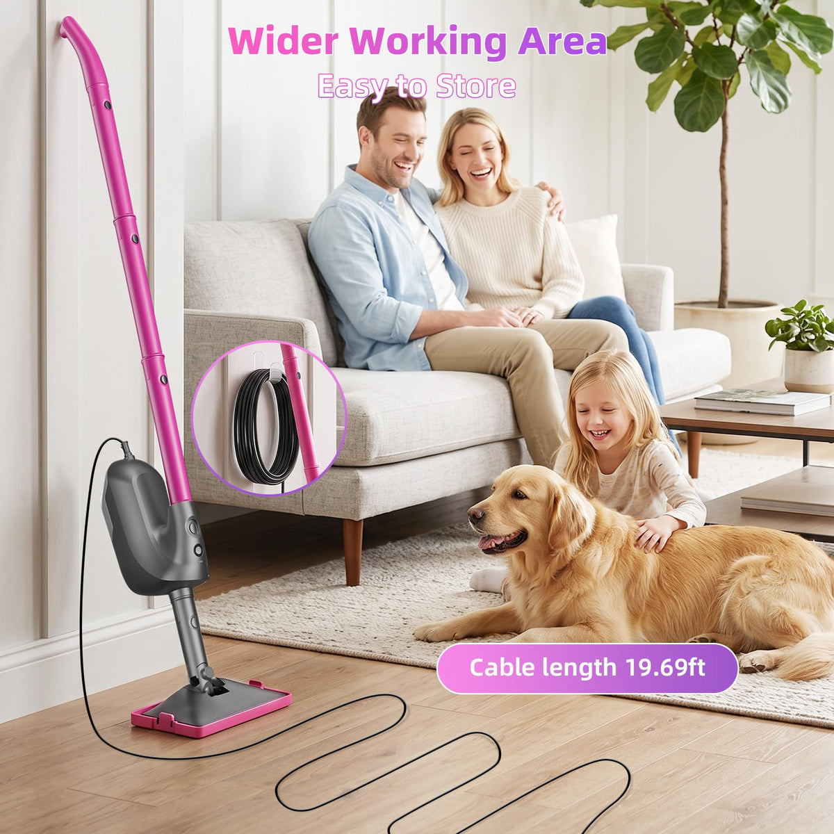 9-in-1 Detachable Handheld Steam Mop L9928
