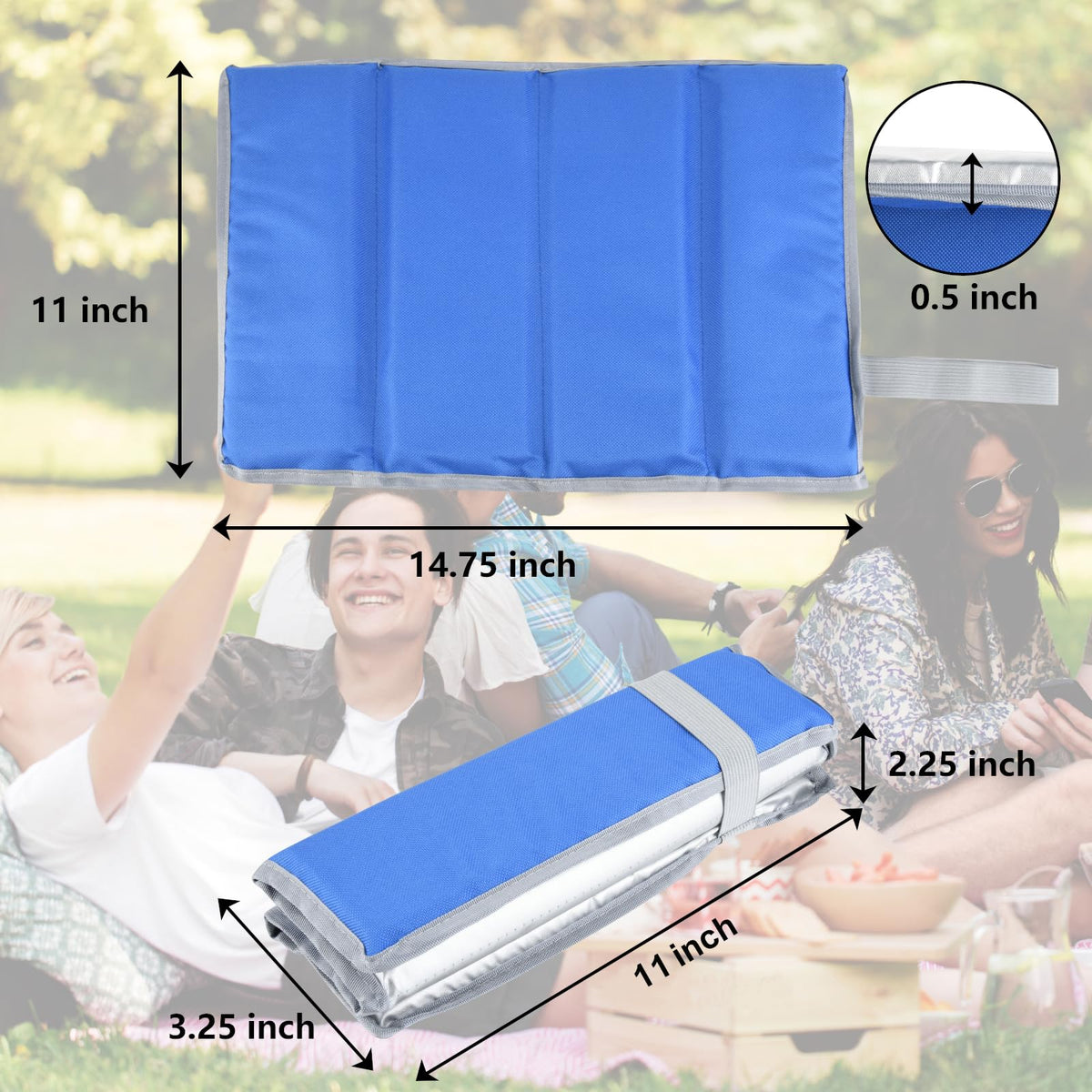 2 Pcs Foldable Foam Seat Cushion F345