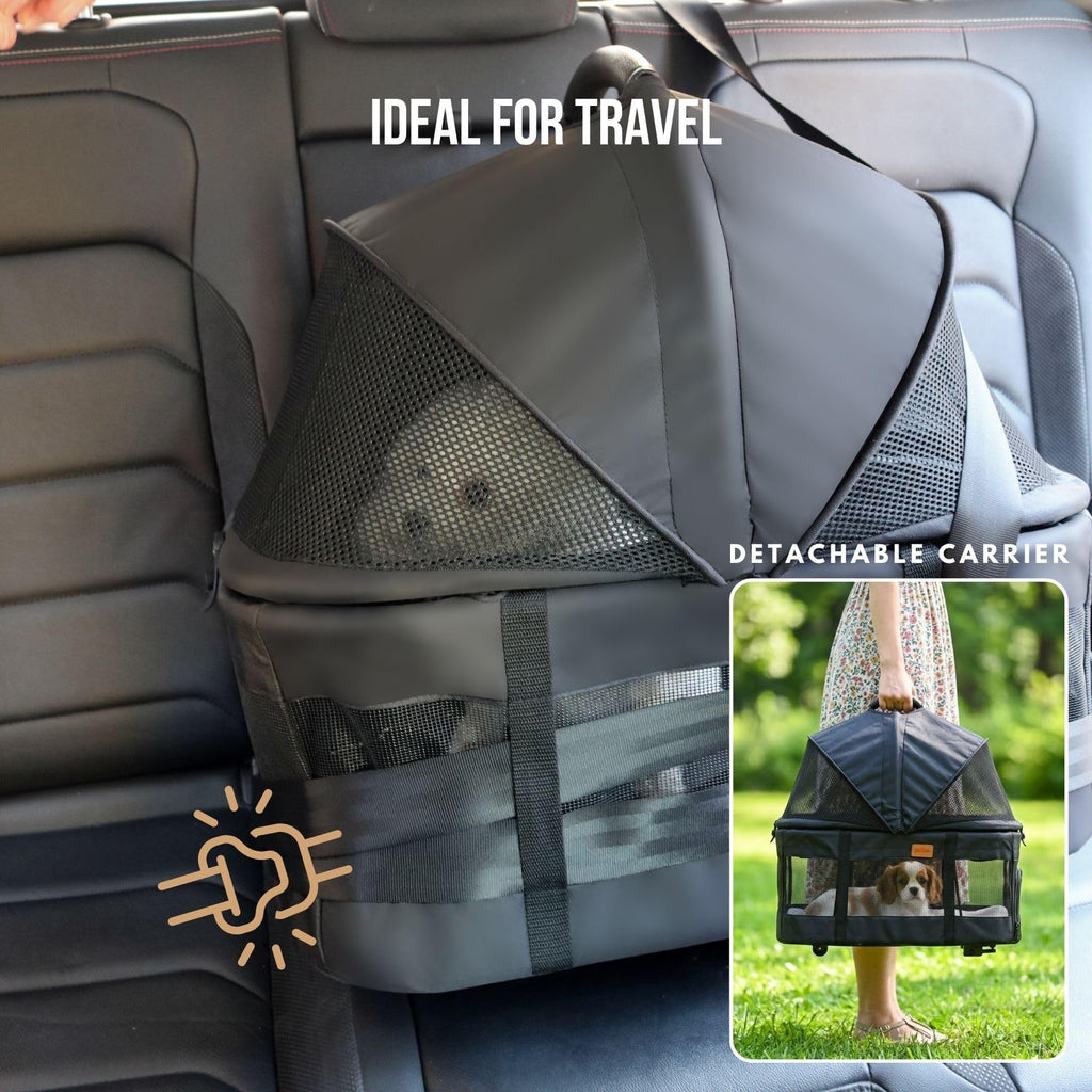3 in 1 Pet Stroller with Detachable Carrier W545711