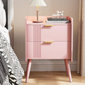 Pink 2 Drawer Wooden Nightstand X392768