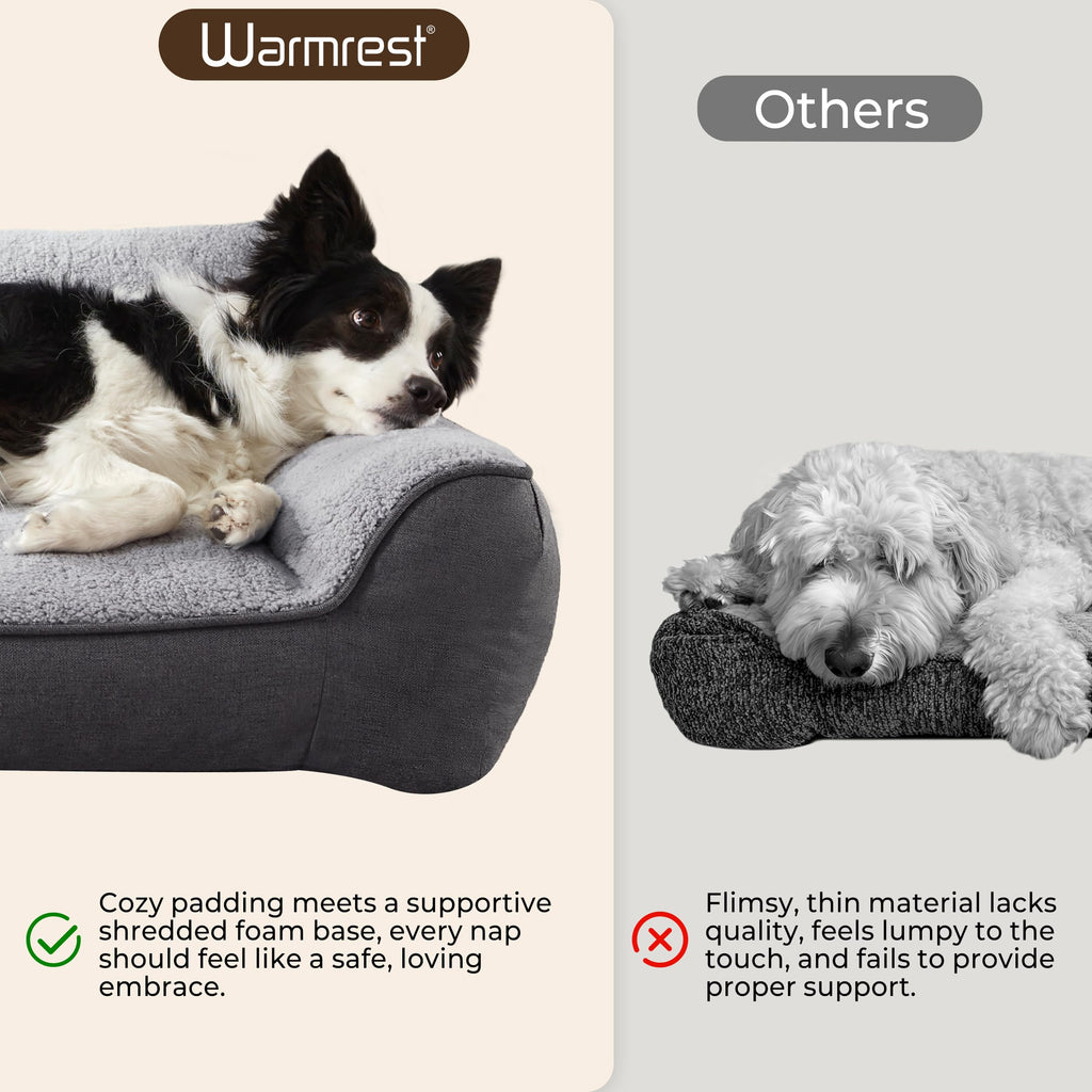 Extra Thick Orthopedic Bolster Dog Bed K105