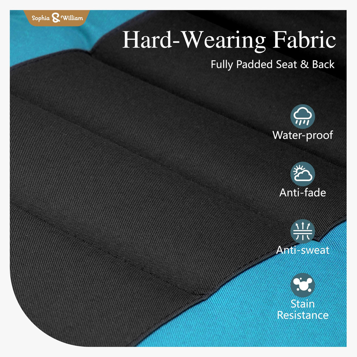 Aqua Padded Zero Gravity Chair Set of 2 Z732