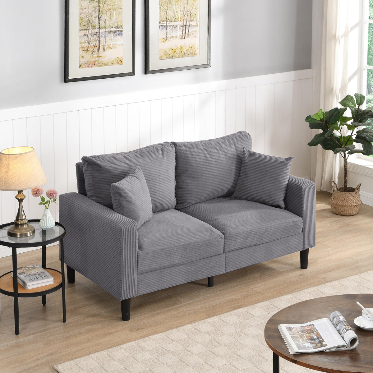 Light Gray Oversized Sleeper Sofa Chair S893