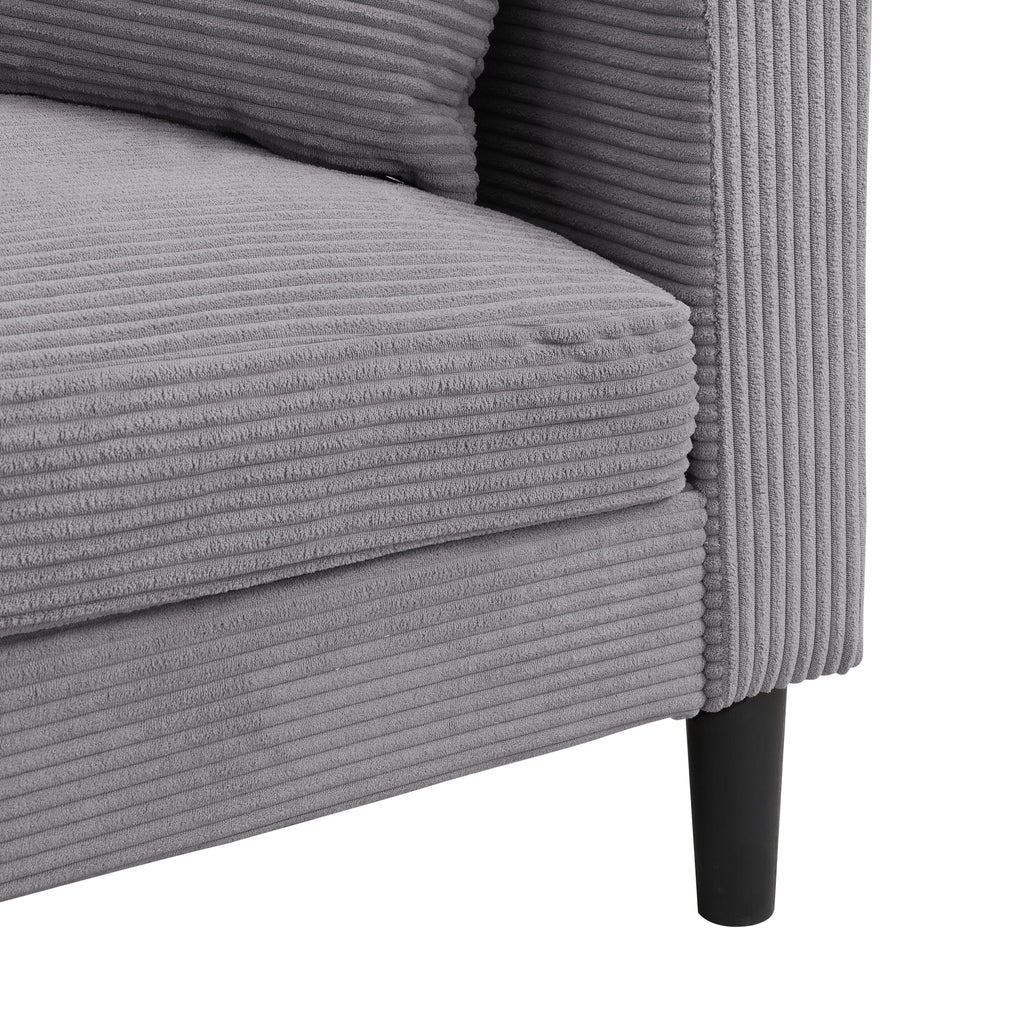 Light Gray Upholstered 2 Seat Loveseat Sofa P804