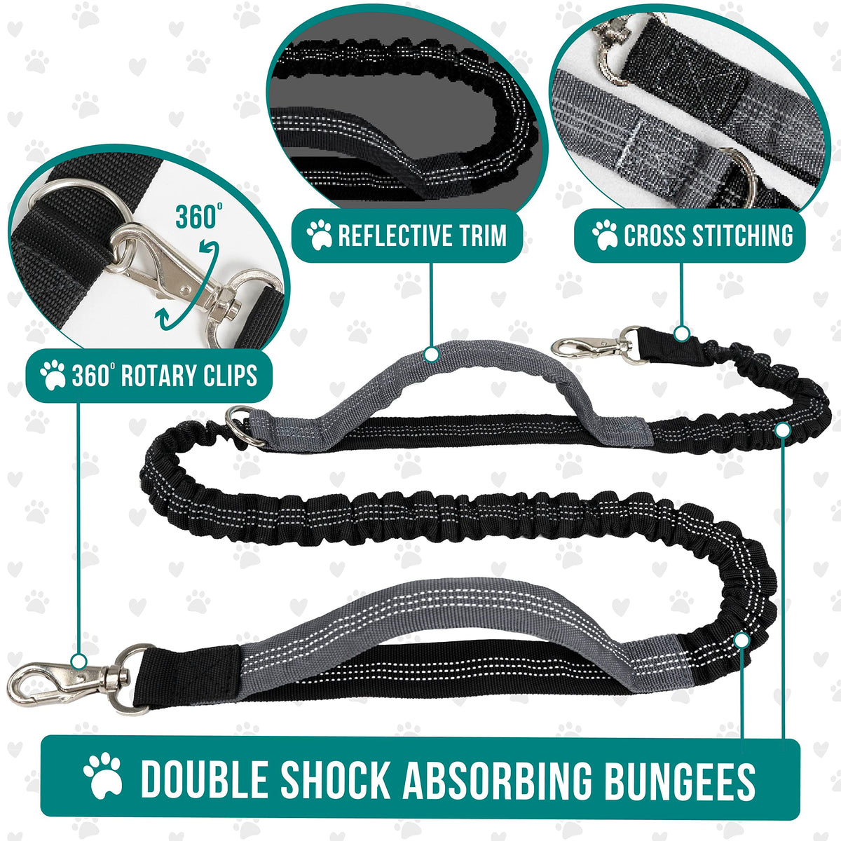 Hands Free Dog Leash with Waist Belt Bag A307