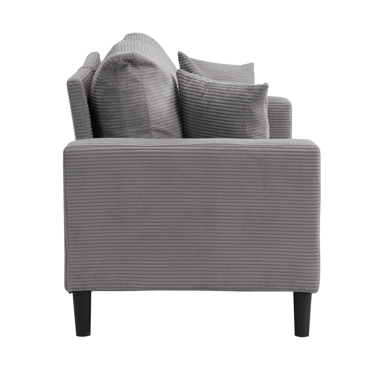 Light Gray Upholstered 2 Seat Loveseat Sofa P804