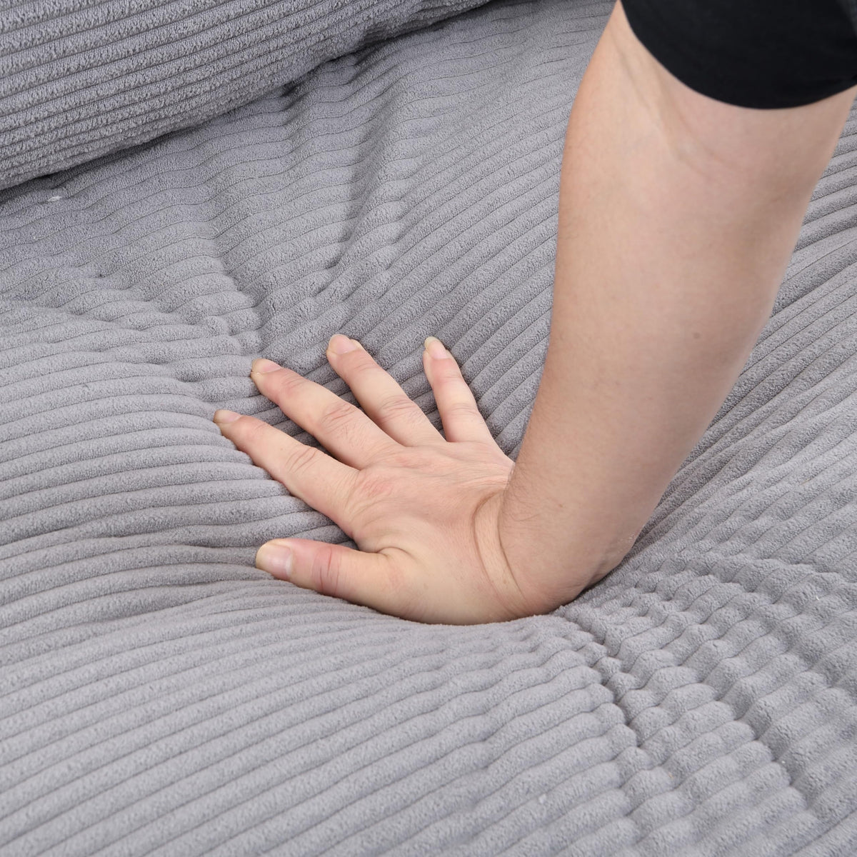 Light Gray Upholstered 2 Seat Loveseat Sofa P804