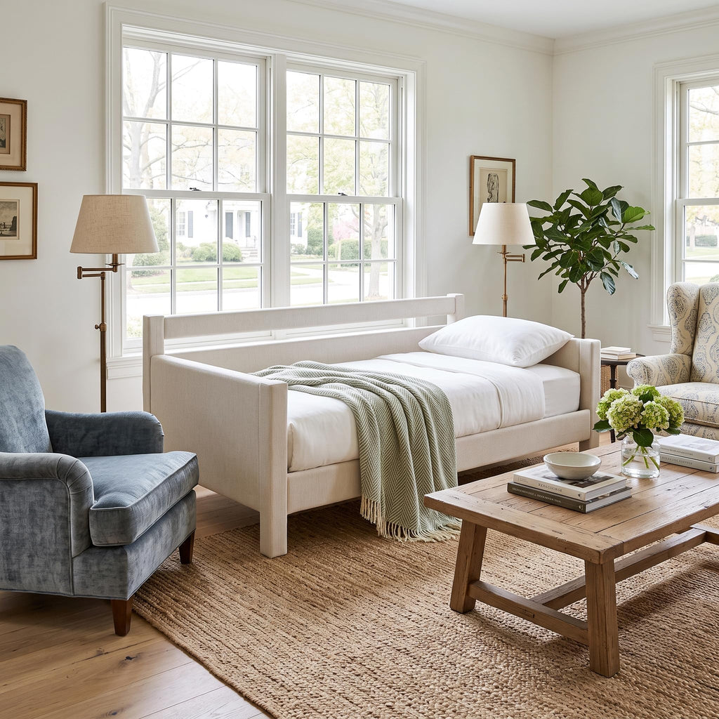 Twin Size Upholstered Platform Daybed with Headboard K245